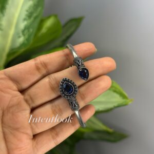 GP Polish Silver tone Bracelet - Navy Blue