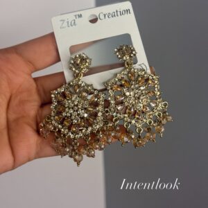 Gold-toned statement earrings