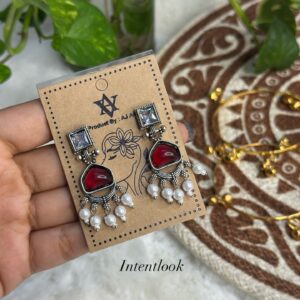 German Silver Oxidized Earrings