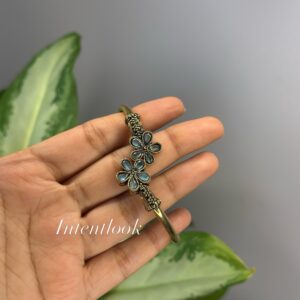 GP Polish Gold tone Bracelet - Sky blue
