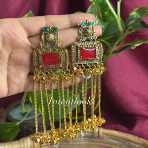 Kashmiri Earring - Red