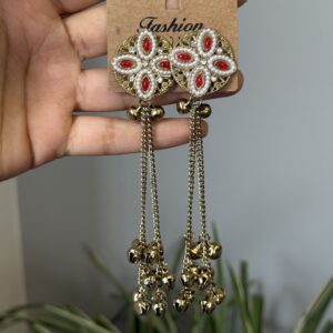 Kashmiri Jhumka - Red