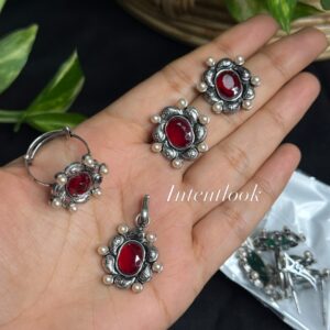 Silver Antique Combo - Red