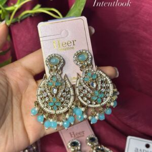 Gold-tone statement chandbali earring